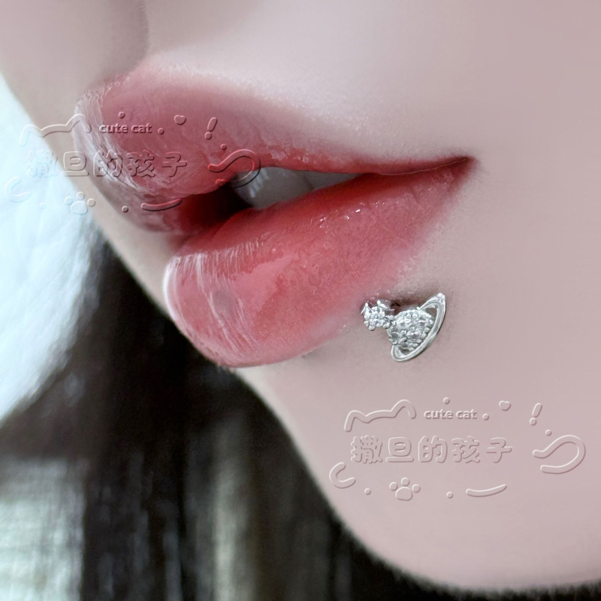 Satan's Child Castle Princess Lip Nail 16G 16mm Titanium Steel Lip Ring Internally Threaded Piercing Jewelry - Image 4