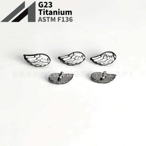 F136 Titanium Angel Wings Internal Thread Earrings Lip Nails Nose Piercing Jewelry