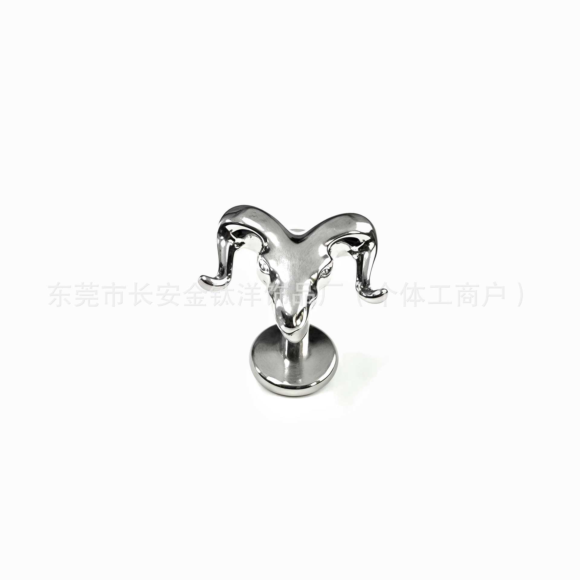 F136 Titanium Carved 3D Bull Head Nose Stud & Ear Stud, G23 Titanium Alloy Cartilage Jewelry - Image 3