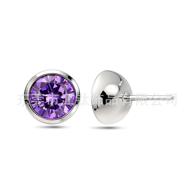 G23 Titanium Alloy Jewelry Head Pin Bowl Cup 5A Zircon Ear Stud Cartilage Earring - Image 5