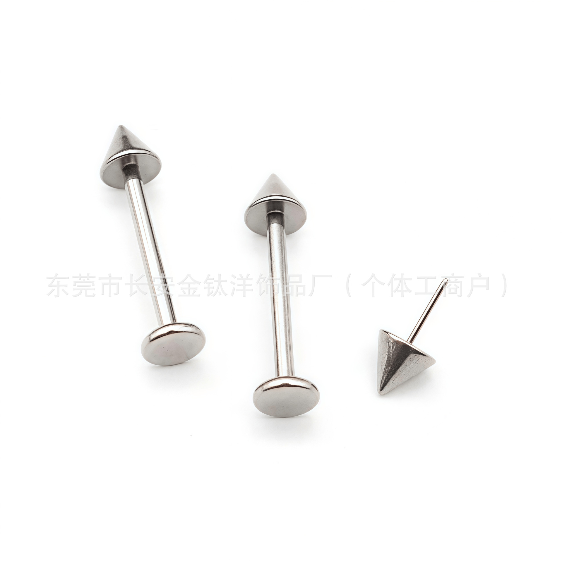 F136 Titanium Plug-In Pointed Cone Earrings Flats Rod Pins Devil Nails Lip Nails Eyebrow Nails G23 Titanium Piercing Jewelry - Image 4
