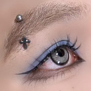 Satan's Child Yabe Nana Eyebrow Nail 316L Surgical Steel Eyebrow Ring for Women Men Cute Punk Style Body Piercing Jewelry