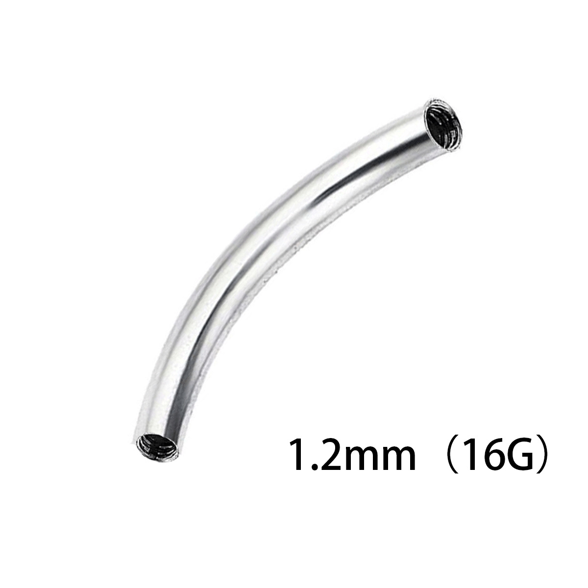 Zesen F136 Titanium Alloy Eyebrow Stud Internally Threaded Curved Bar G23 Banana Bar 14G 16G Body Jewelry - Image 4