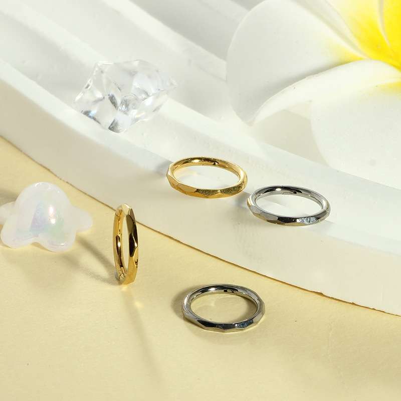 G23 Titanium Rhombus Unisex Nose Ring Earring Lip Ring Piercing Jewelry - Sold Individually - Image 4