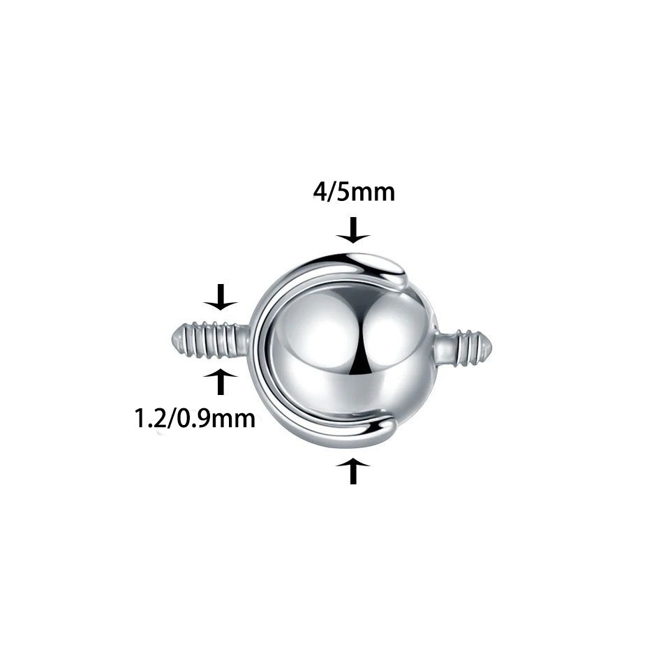 G23 Titanium Ear Bridge Ear Bone Nail Conversion Bead Piercing Jewelry Connector 1.2/0.9 Tooth Two-Way Movable Titanium Ball - Image 3