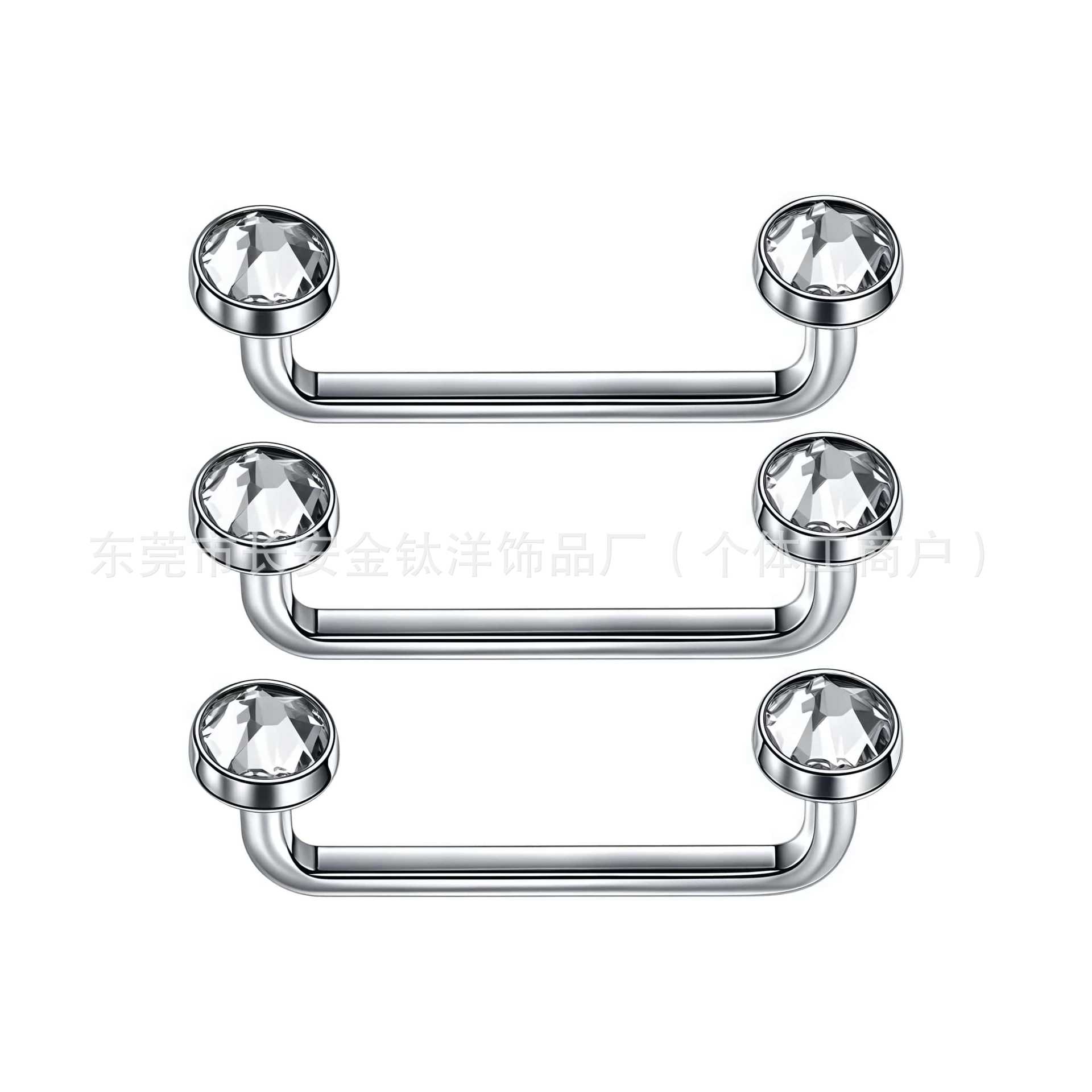 F136 Titanium Alloy Right-Angle Internal Thread Double-Headed Implant Clavicle Nail G23 Titanium Body Piercing Jewelry with Czech Drill - Image 2