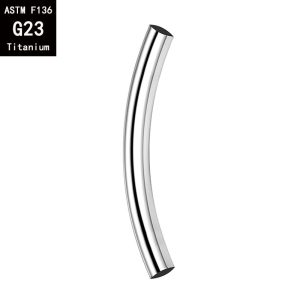 G23 Titanium Internal Thread Curved Barbell Eyebrow Ring - F136 Titanium Alloy Replacement Rod for Body Piercing Jewelry