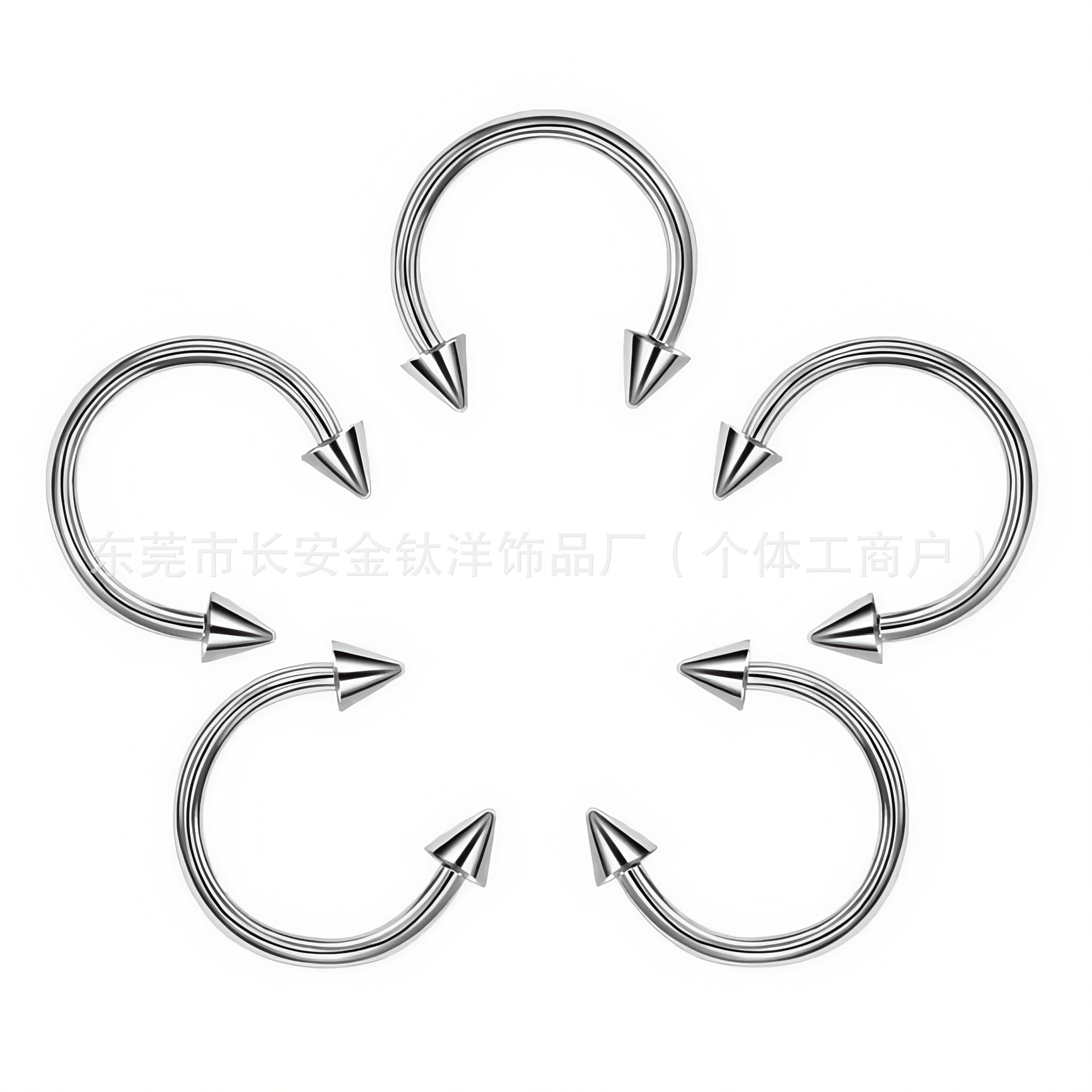 F136 Titanium Internally Threaded Devil Nose Ring Pointed Cone Septum Lip Ring G23 Titanium Alloy Piercing Jewelry Ear Stud - Image 3