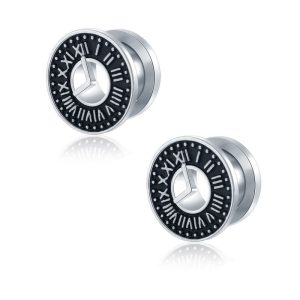 Retro I-Shaped Ear Expander Tunnels 16mm Stainless Steel Ear Piercing Jewelry