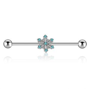 Industrial Barbell Ear Stud 316L Surgical Steel Body Piercing Jewelry Long Rod Cartilage