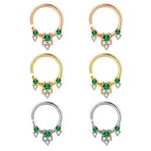 European American New Piercing Zircon Nose Ring Nose Stud Diamond Formless False Nose Ring Rose Gold