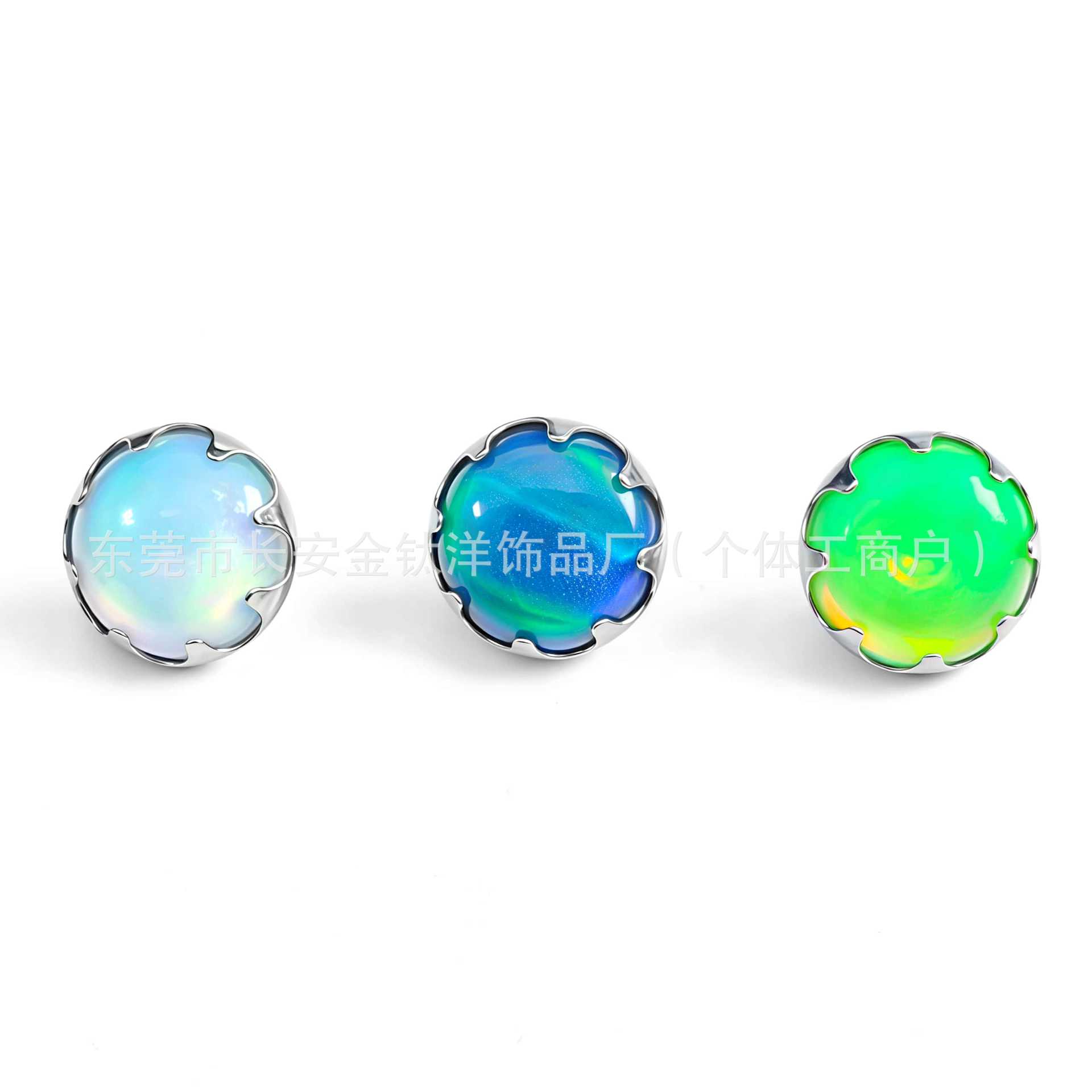 F136 Titanium Serrated Nebula Opal Edge-Studded Tongue Piercing - 5mm G23 Ti Alloy Barbell for Tongue, Ear, Navel - Image 2