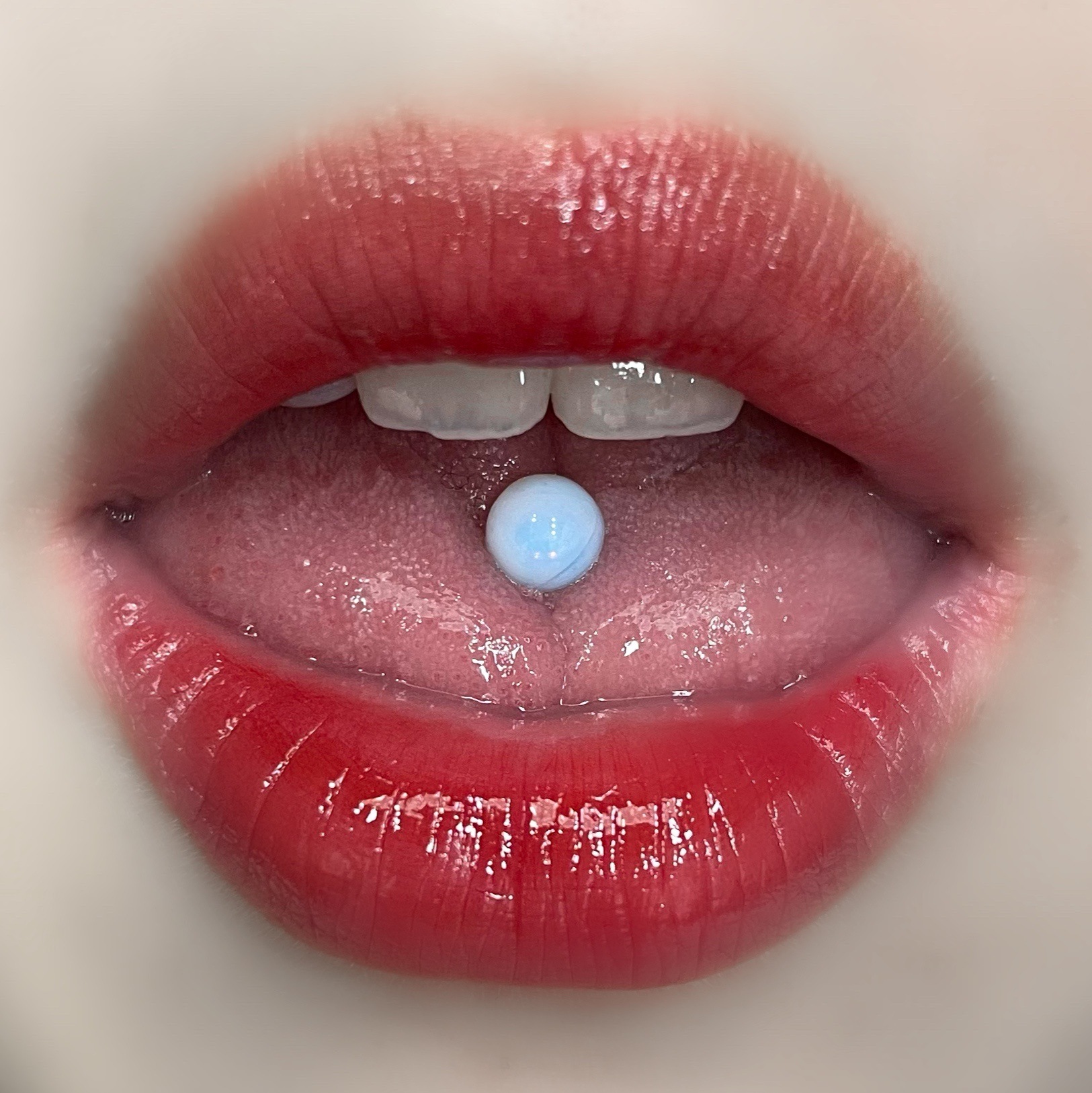 Niche Opal Tongue Ring 16G 12mm Barbell 316L Surgical Steel Internally Threaded Body Piercing Jewelry - Image 2