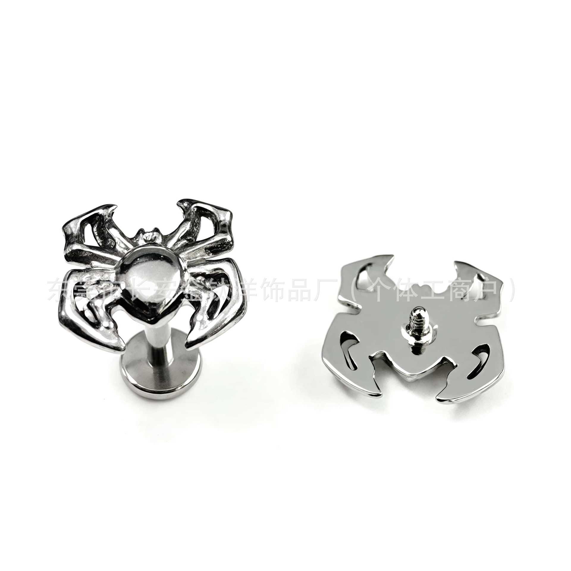 F136 Titanium Hollow Spider Animal Internal Thread Ear Stud Cochlear G23 Titanium Alloy Body Piercing Jewelry Ear Bone Stud - Image 3