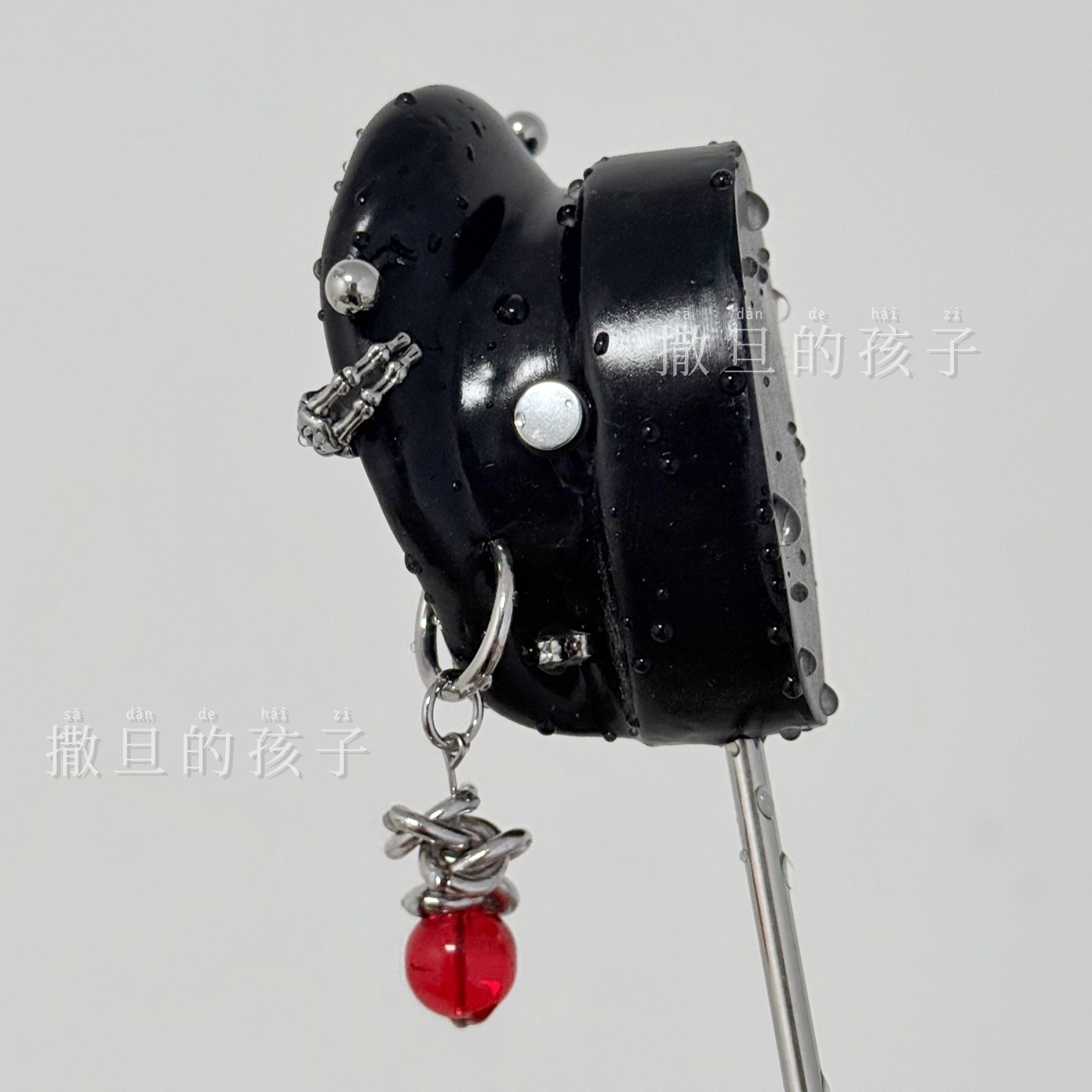 Punk Earrings Dark Aesthetics Gothic Ear Bridge Studs Titanium Steel - Image 3