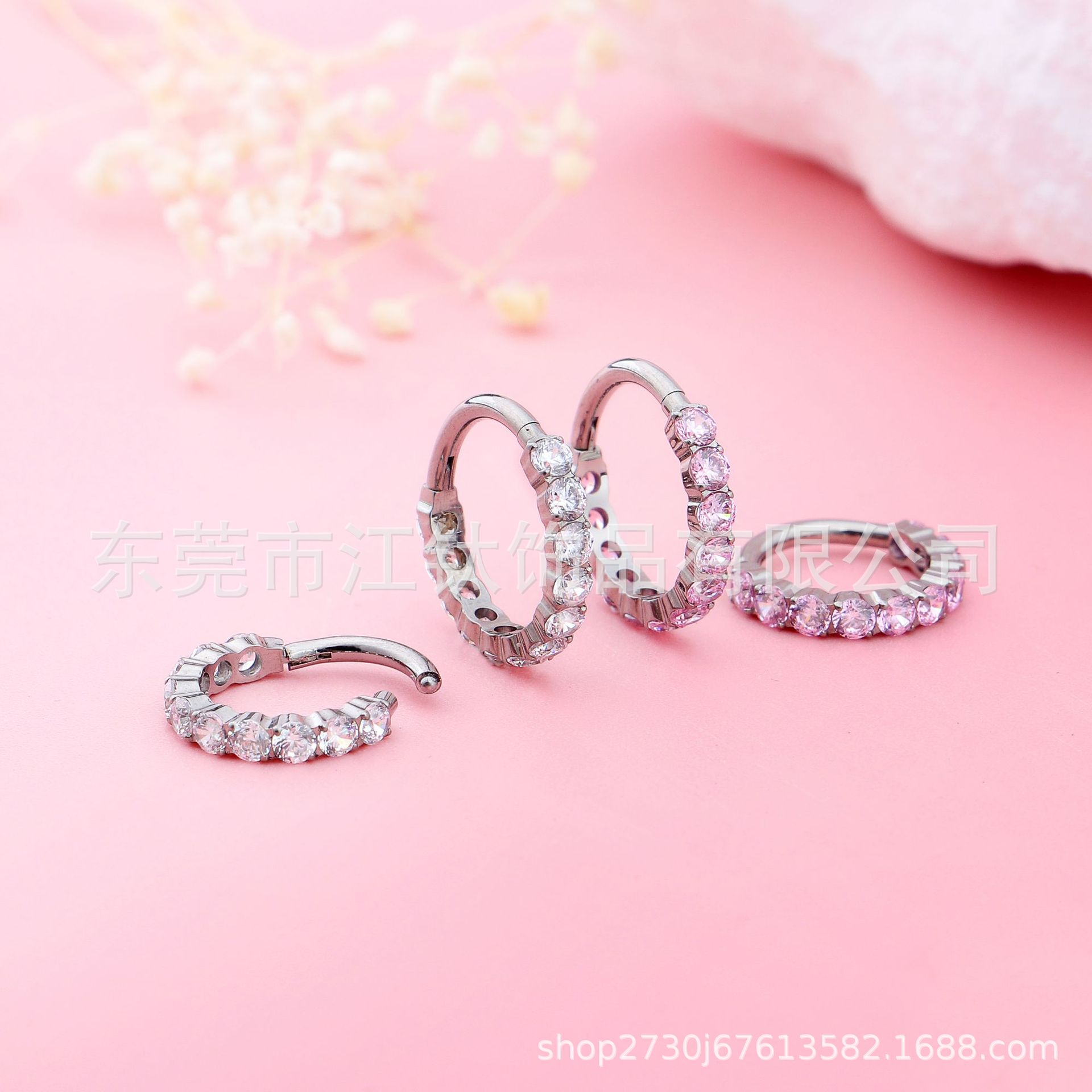 G23 Titanium Earring with Zircon - 1.2x10mm Cartilage Stud Geometric Piercing Jewelry - Image 3