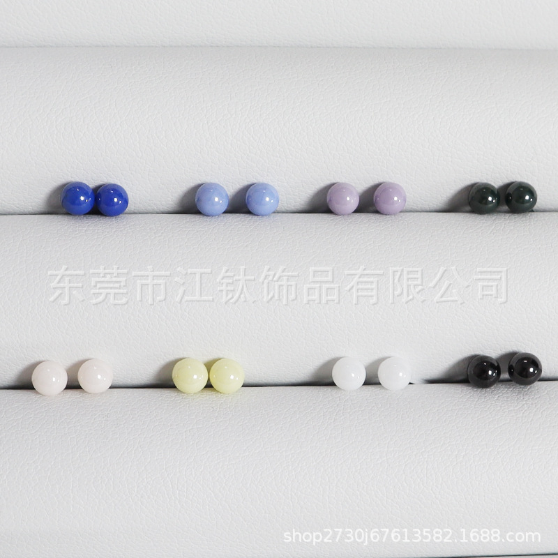 Biological Pure Ceramic Candy Color Ear Bone Stud 4mm Cartilage Piercing Jewelry - Image 3