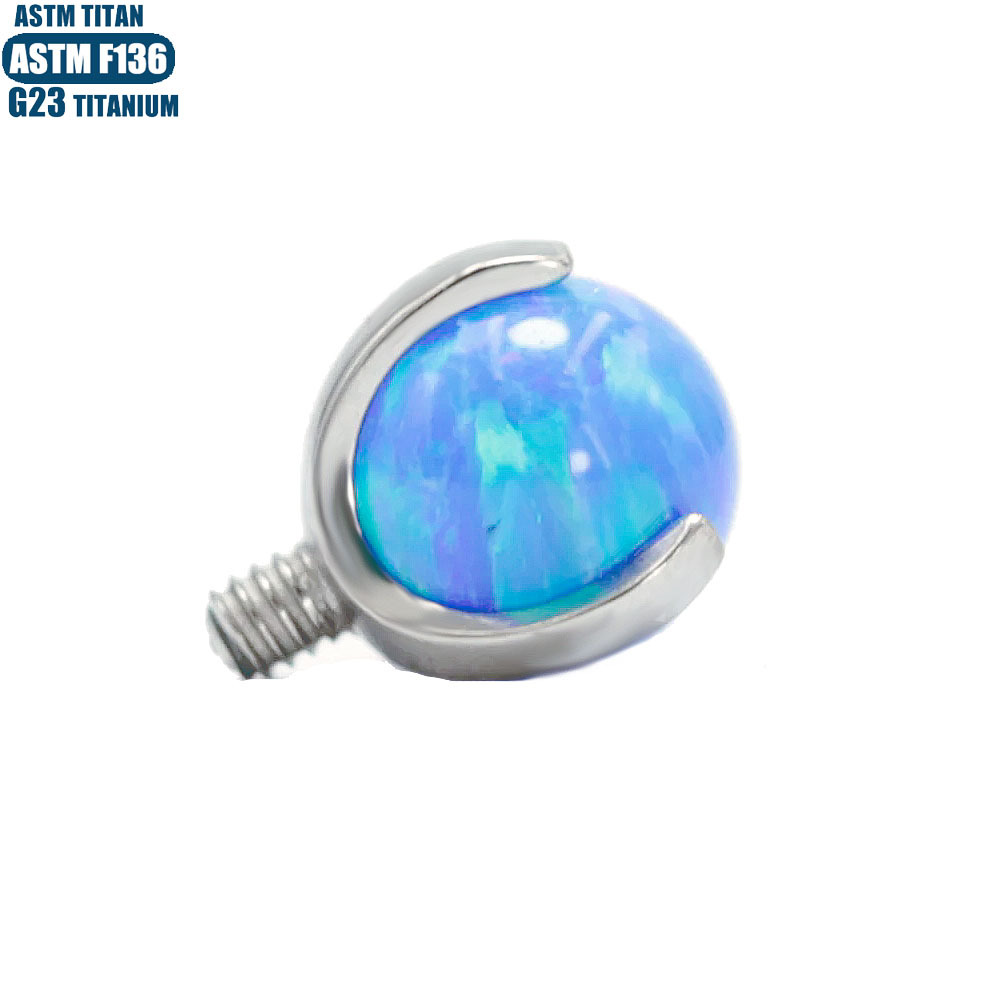 F136 Titanium Alloy Opal 0.9mm Replacement Tooth Earrings Lip Nails Tongue Nails Piercing Jewelry - Image 2