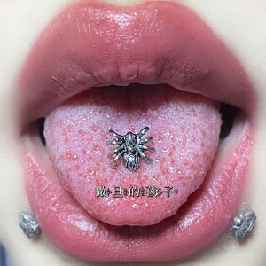 Hot Girl Tongue Barbell 316L Surgical Steel External Thread Tongue Ring Body Piercing Jewelry