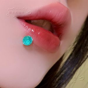 Satan's Child Interlaced Sparkling Diamond F136 Titanium Alloy Lip Piercing Firework Cut Lip Ring Lip Stud Ear Cartilage Piercing