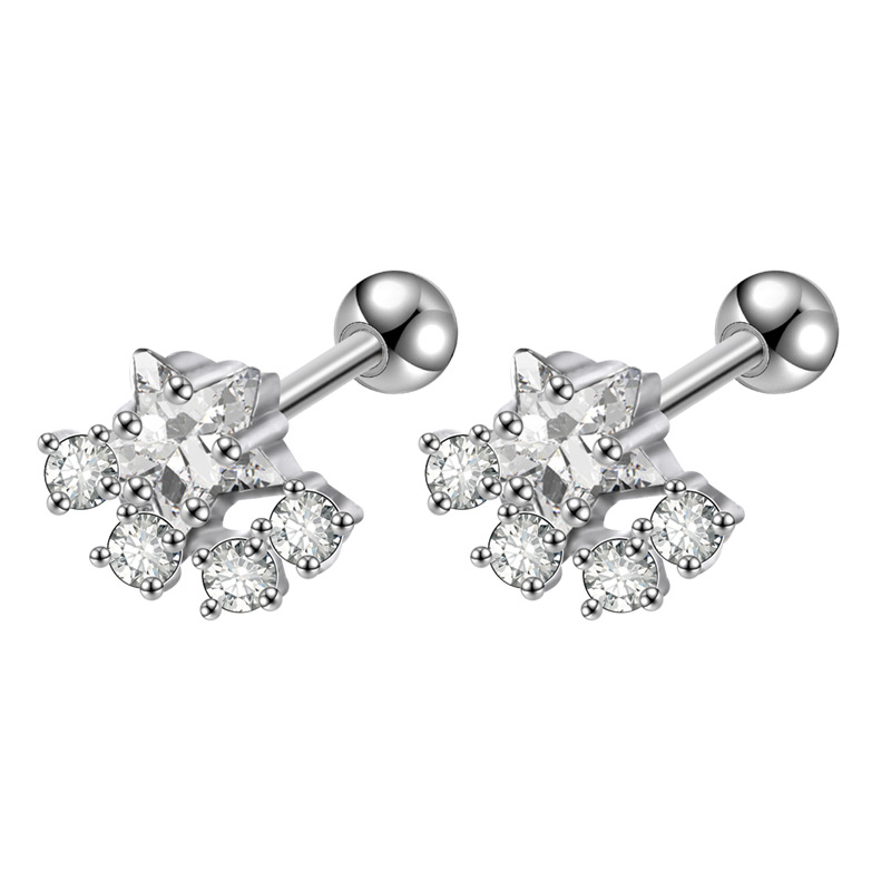 2022 New High-Grade Ear Bone Stud Micro-Set Earrings Ins Internet Celebrity Versatile Exquisite Earrings Wholesale - Image 2