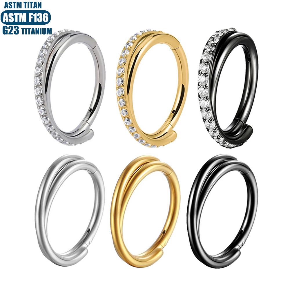 G23 Titanium Seamless Nose Ring Hoop Cross Earring for Cartilage Helix Tragus Piercing Jewelry - Image 5
