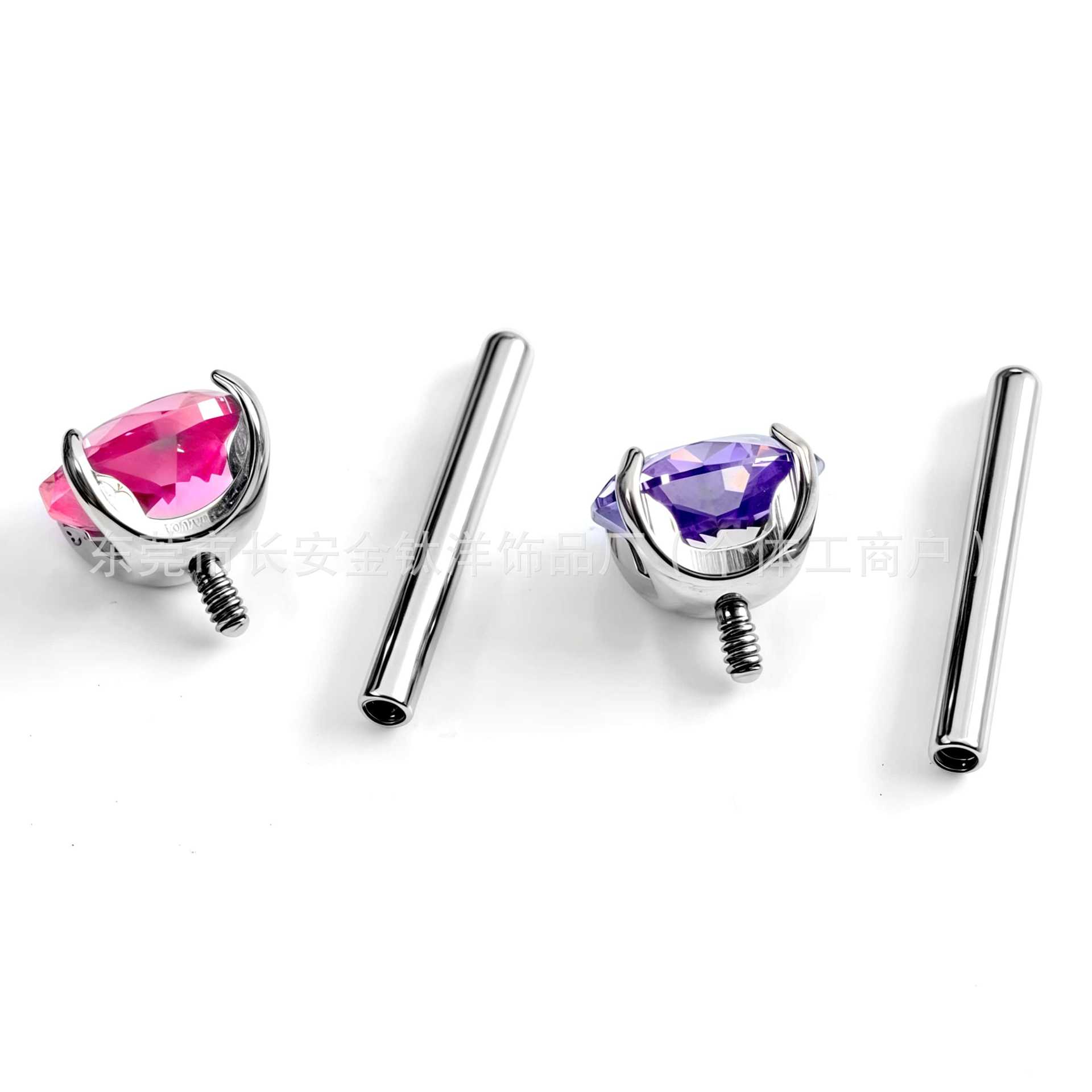 F136 Titanium Universal Internal Thread Arc Straight Needle Lip Stud Ear Bone Stud G23 Titanium Alloy Piercing Jewelry - Image 3