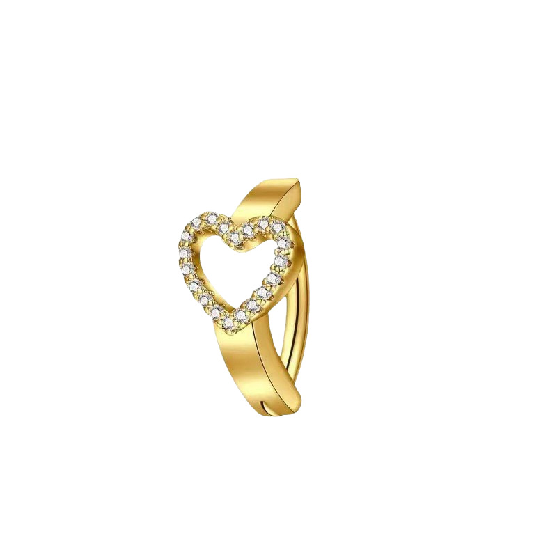 Micro-Set Zircon Half Moon Belly Button Ring Copper 2024 Summer Sexy Umbilical Jewelry - Image 5