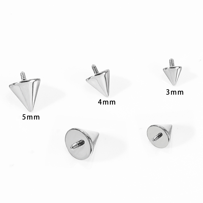 F136 Titanium Alloy External Thread Cone Devil Nail G23 Lip Nail Eyebrow Nail Piercing Jewelry Accessories - Image 5
