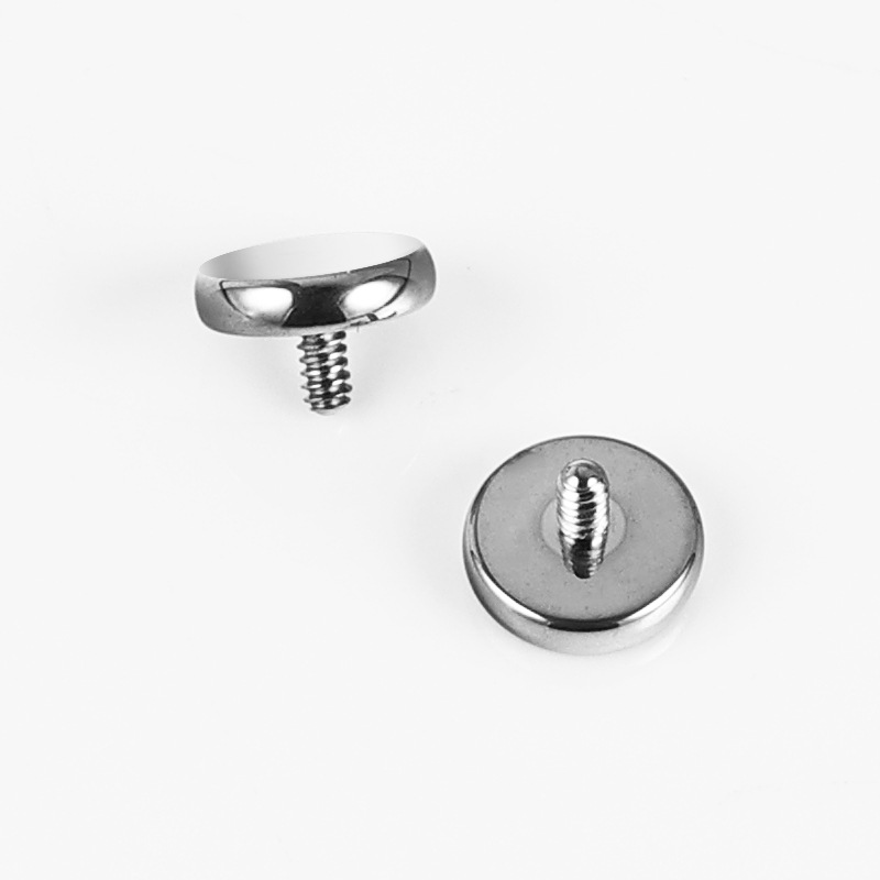 Titanium Alloy Round Disc Arc Surface Basic Nail Piercing Lip Nail G23 Titanium Piercing Jewelry - Image 5