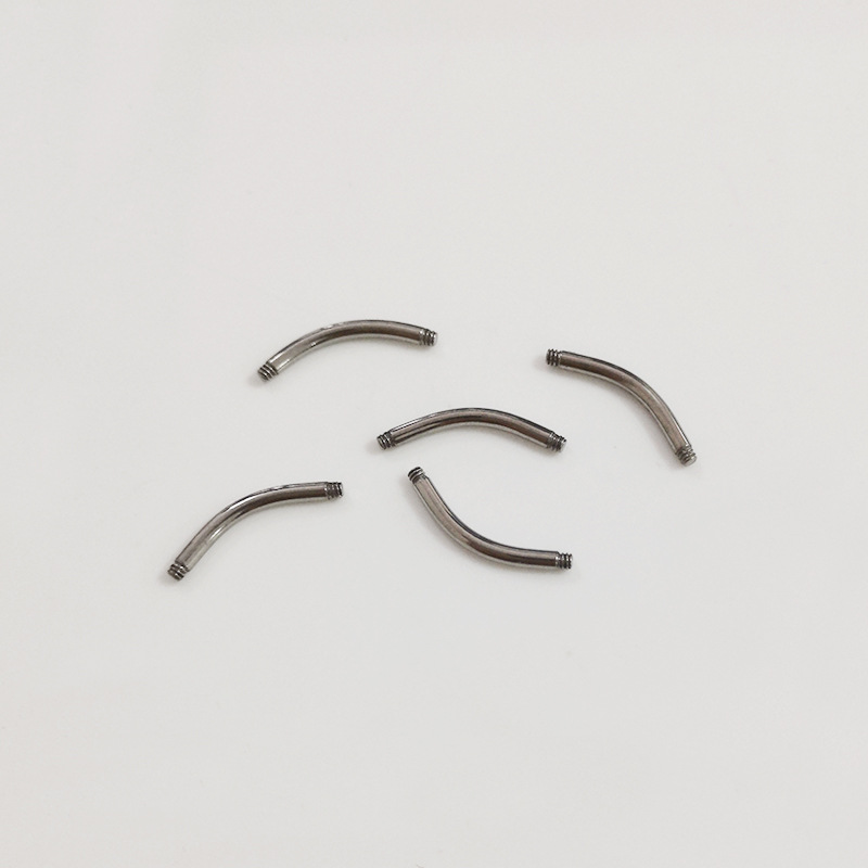 F136 Titanium External Thread Curved Barbell Eyebrow Ring Body Piercing Jewelry Customizable - Image 4