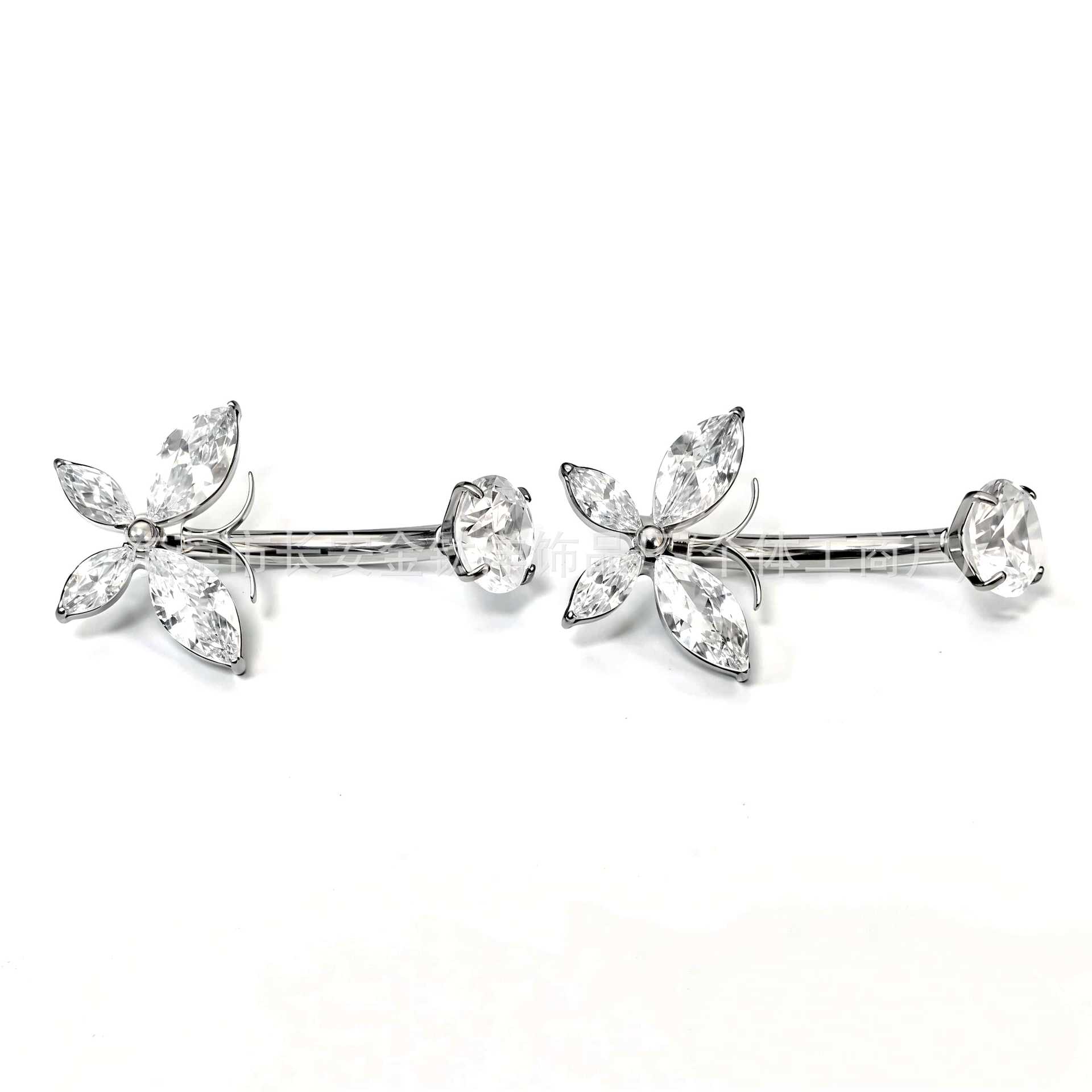 F136 Titanium Internal Thread Tentacle Butterfly Zircon Navel Ring G23 Titanium Alloy Body Piercing Jewelry - Image 4