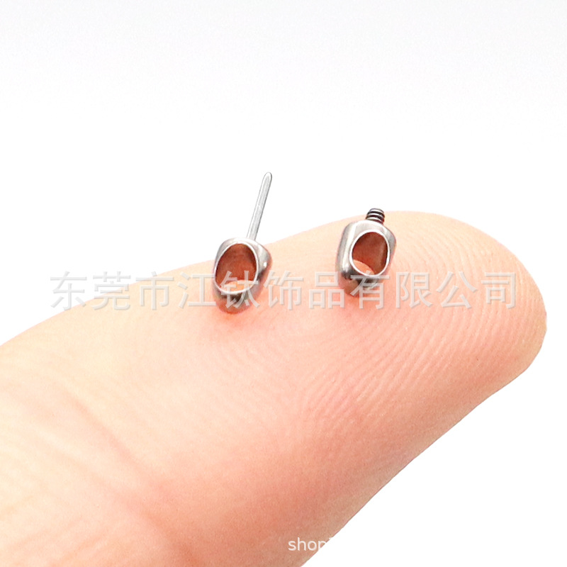 G23 Titanium ASTM F136 Labret Stud Earring Cartilage Bullet Pendant DIY Body Piercing Jewelry Lip Nail - Image 2