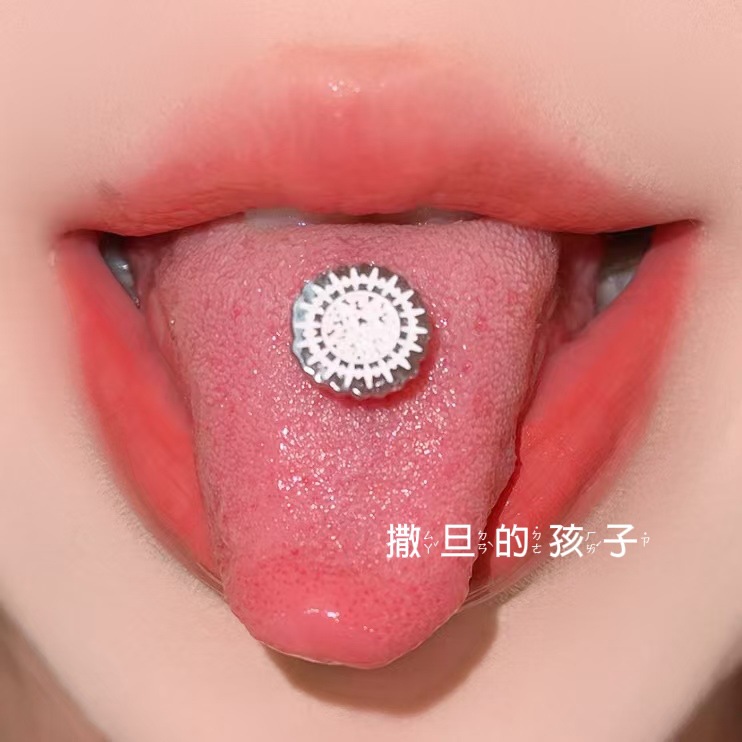 Satan's Child Black Deacon Tongue Nail Titanium Steel Tongue Ring Barbell Piercing Jewelry for Women Men - Image 2