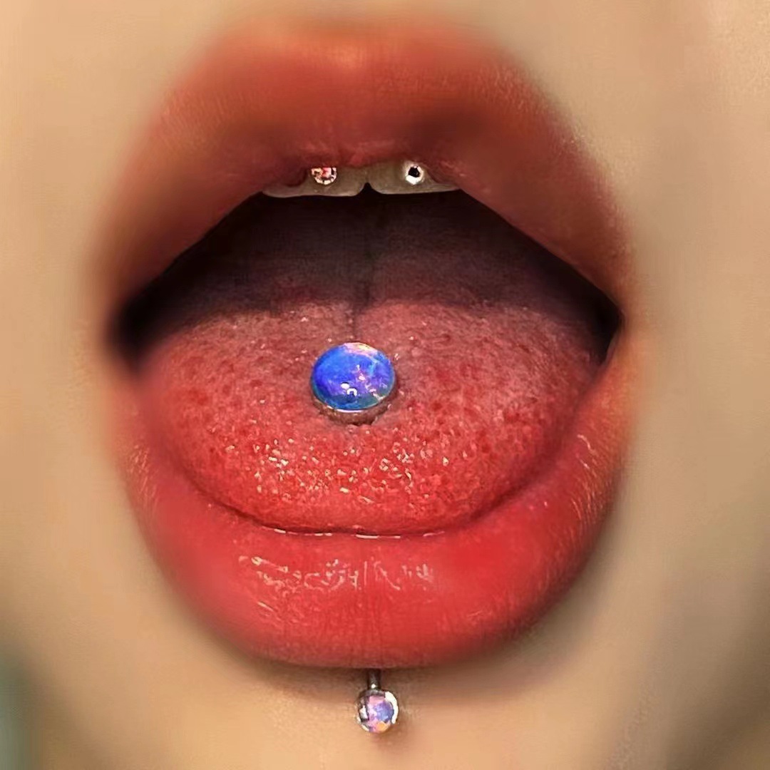Titanium Steel Tongue Ring Piercing Jewelry 12mm Bar Length 1.6mm Thick Hot Style - Image 3