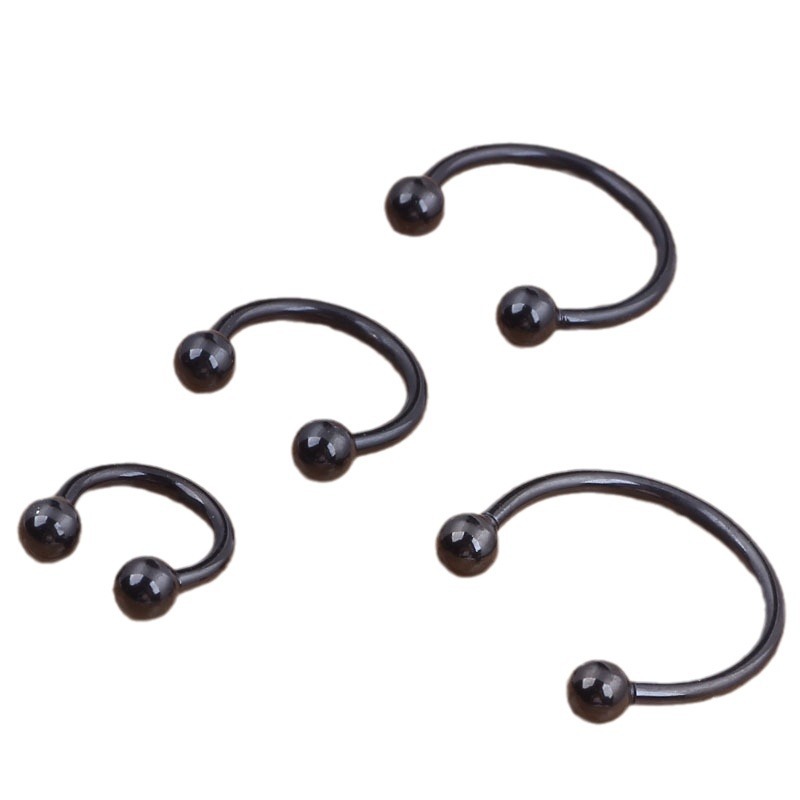 European American Fashion Titanium Steel Nose Ring Stainless Steel Fake Nose Ring C Type Nose Nail Piercing Jewelry - Image 5