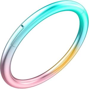 G23 Titanium Seamless Ring Earring Nose Ring - Multi-Use Body Piercing Jewelry (Black, 1.2mm x 12mm)