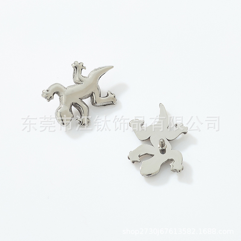 G23 Titanium Gecko Ear Stud Funny Animal Cartilage Piercing Jewelry JT588 - Image 2