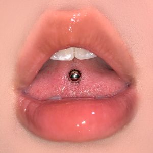 316L Titanium Ball Tongue Barbell Externally Threaded Tongue Piercing Jewelry for Men Women