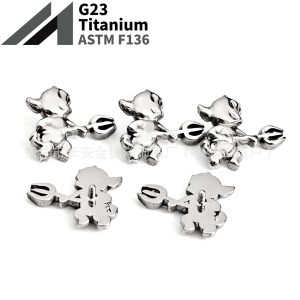 F136 Titanium Little Devil Trident Ear Stud Nose Stud Ear Bone Stud G23 Titanium Alloy Body Piercing Jewelry Cochlear Stud