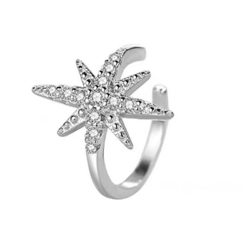 2023 New Gold Six-Pointed Star Ear Clip Earrings for Women - No Piercing Needed, Temperament Style - Image 5