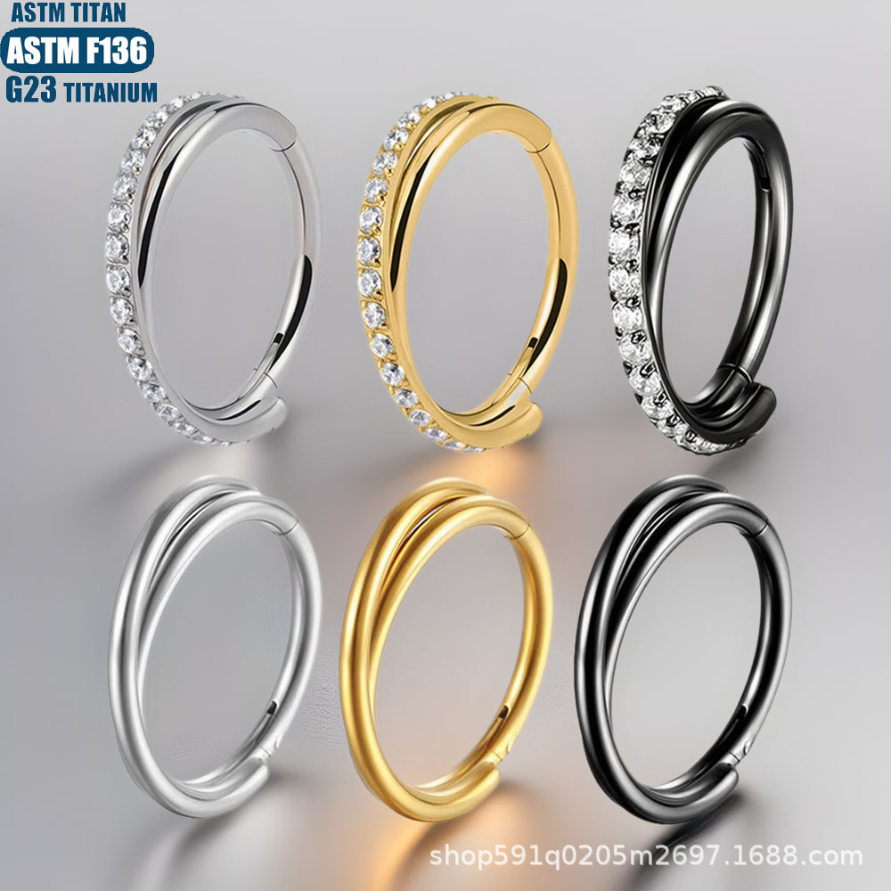G23 Titanium Seamless Nose Ring Hoop Cross Earring for Cartilage Helix Tragus Piercing Jewelry - Image 3
