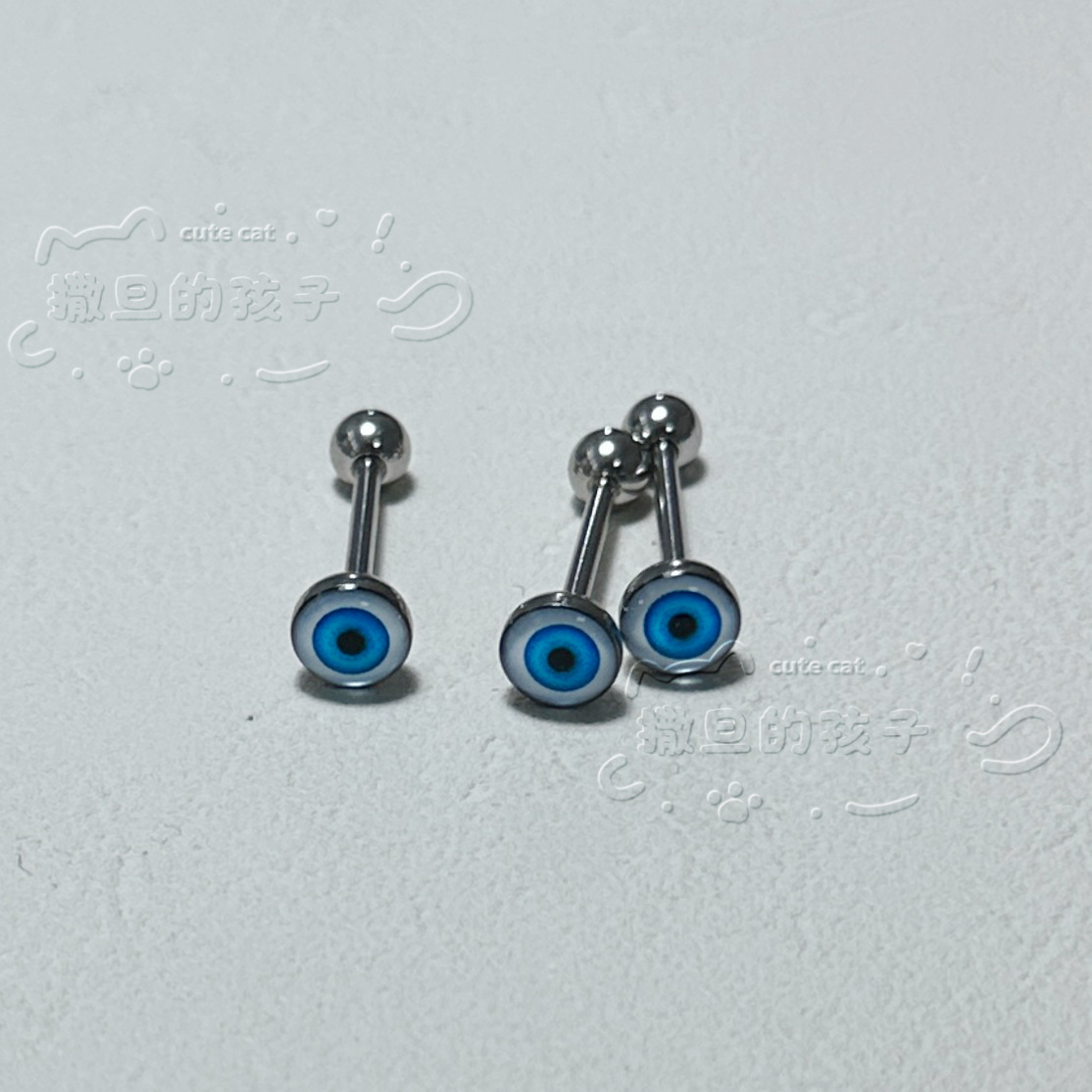 Satan's Child Evil Eyes Tongue Nail Piercing Ring 316L Surgical Steel Tongue Barbell Drinkable Tongue Ring Sweet and Cool Sexy - Image 3