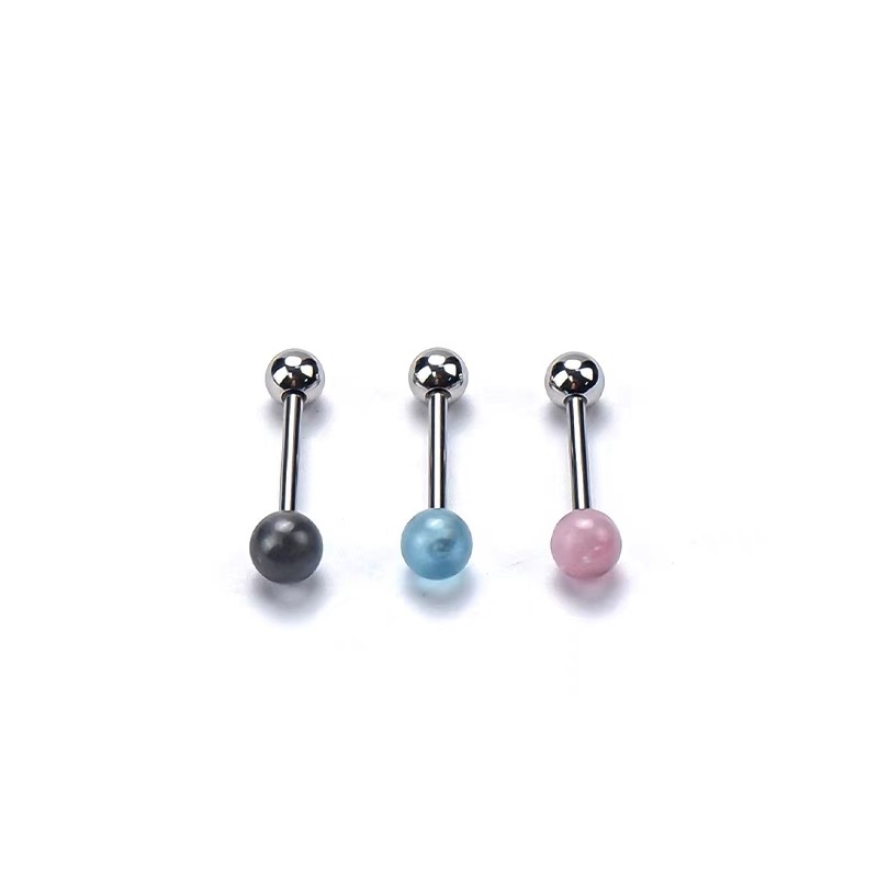 Titanium Steel Acrylic Tongue Barbell Shiny Red Tongue Ring Cool Piercing Comfortable Wholesale Direct Sales - Image 5