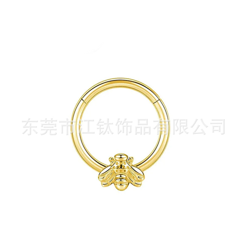 G23 Titanium Bee Seamless Open Ring Earrings Nose Ring Body Piercing Jewelry - Image 5