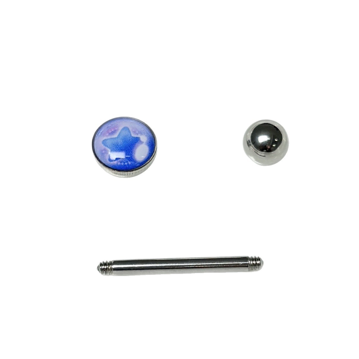 Green Star Tongue Barbell 316L Surgical Steel External Thread 18mm Bar Length 1.6mm Thick Hot Girl Piercing Jewelry - Image 5