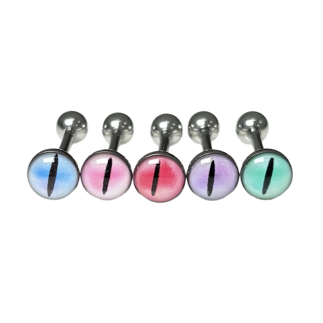 Hot selling 5 colors gradient magic pupil eye tongue barbell 316L surgical steel tongue piercing jewelry for women men wholesale - Image 5