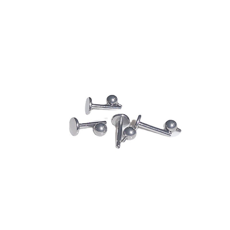 G23 Titanium Labret Stud Lip Piercing Jewelry 18G Ball Flat Bottom Rod - Image 5
