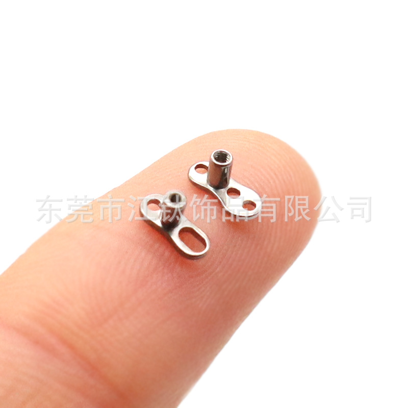 F136 Titanium Buried Bone Nail Subcutaneous Implant Clover Nail G23 Titanium Alloy Ear Cartilage Stud - Image 3
