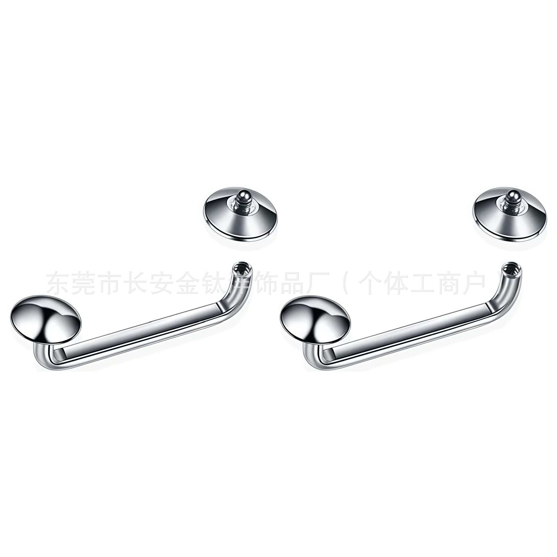 F136 Titanium Right-Angle Curved Round Base Double-Ended Implant Clavicle Nail G23 Titanium Alloy Piercing Jewelry - Image 4